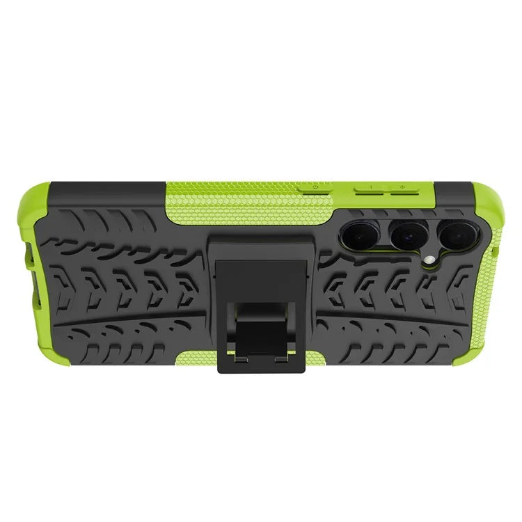 For Samsung Galaxy A55 5G Case PC+TPU Kickstand Phone Cover Cool Tyre Pattern