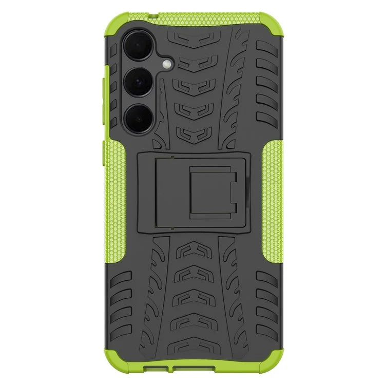 For Samsung Galaxy A55 5G Case PC+TPU Kickstand Phone Cover Cool Tyre Pattern