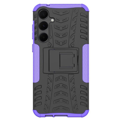 For Samsung Galaxy A55 5G Case PC+TPU Kickstand Phone Cover Cool Tyre Pattern