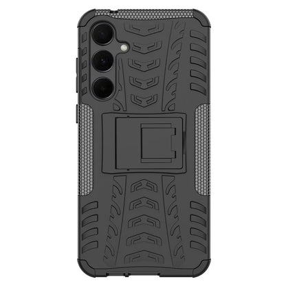 For Samsung Galaxy A55 5G Case PC+TPU Kickstand Phone Cover Cool Tyre Pattern