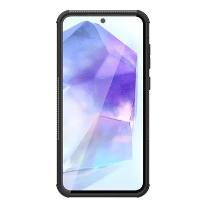 For Samsung Galaxy A55 5G Case PC+TPU Kickstand Phone Cover Cool Tyre Pattern