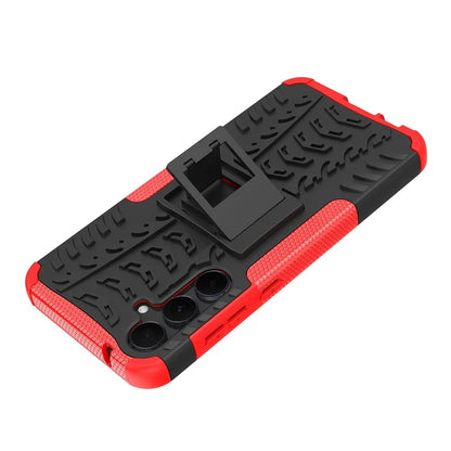 For Samsung Galaxy A55 5G Case PC+TPU Kickstand Phone Cover Cool Tyre Pattern