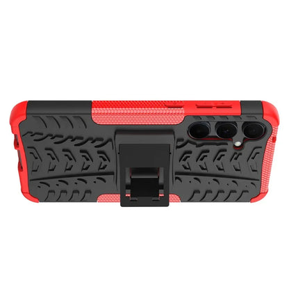 For Samsung Galaxy A55 5G Case PC+TPU Kickstand Phone Cover Cool Tyre Pattern