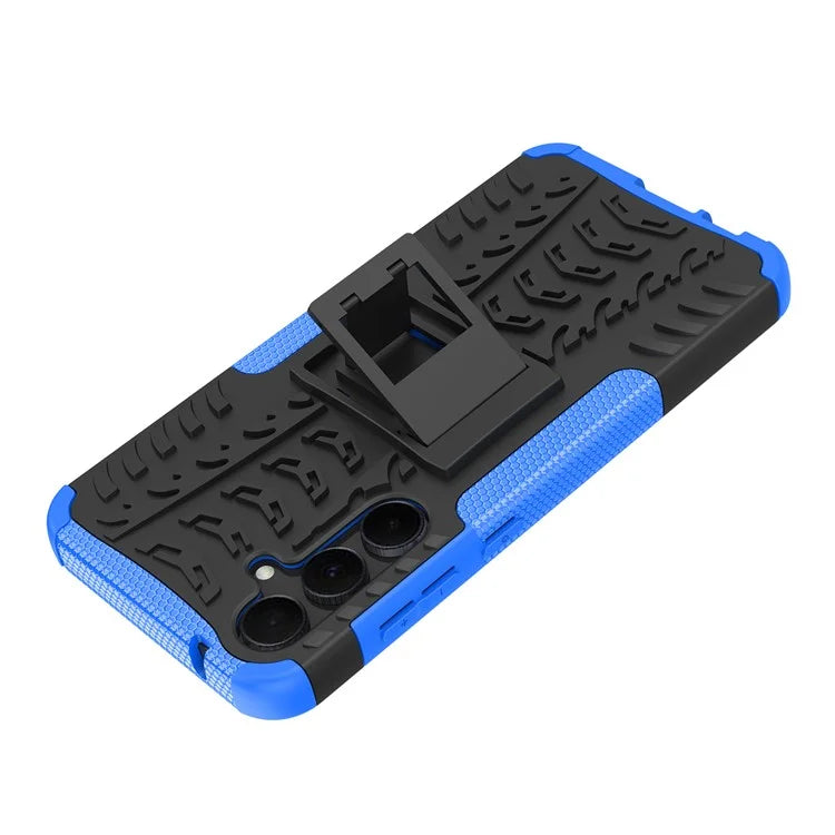 For Samsung Galaxy A55 5G Case PC+TPU Kickstand Phone Cover Cool Tyre Pattern