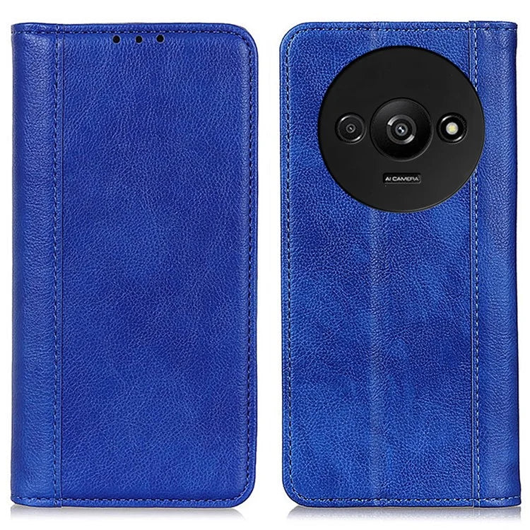 For Xiaomi Redmi A3 Case Split Leather Magnetic Auto Closing Wallet Phone Cover