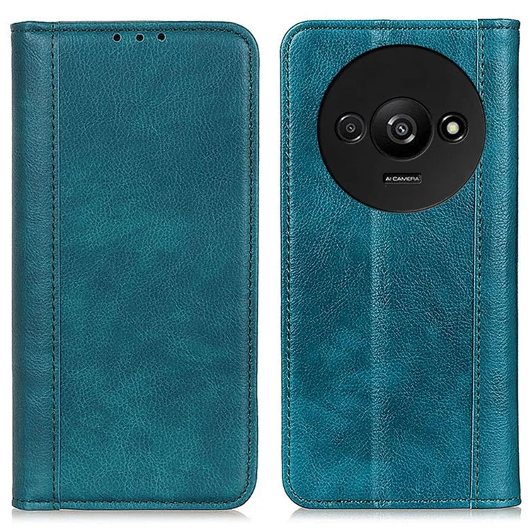For Xiaomi Redmi A3 Case Split Leather Magnetic Auto Closing Wallet Phone Cover