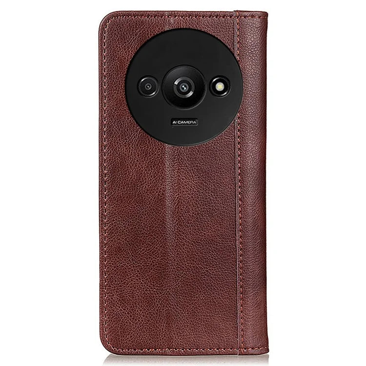 For Xiaomi Redmi A3 Case Split Leather Magnetic Auto Closing Wallet Phone Cover