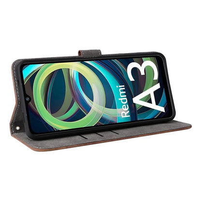 For Xiaomi Redmi A3 / Poco C61 4G Case RFID Blocking Wallet PU Leather Stand Phone Cover