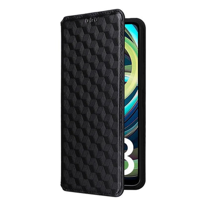 For Xiaomi Redmi A3 / Poco C61 4G Case Wallet PU Leather Phone Cover Rhombus Imprinted