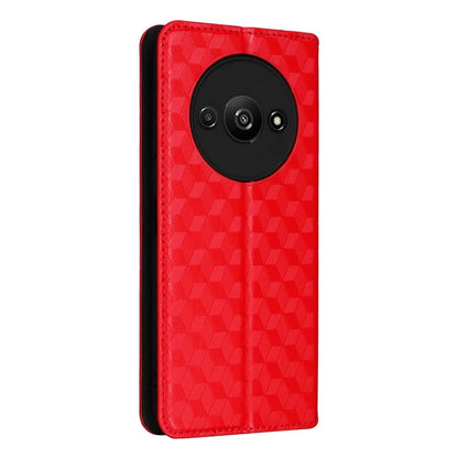 For Xiaomi Redmi A3 / Poco C61 4G Case Wallet PU Leather Phone Cover Rhombus Imprinted