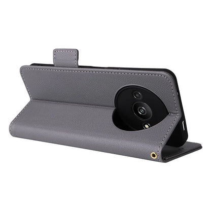 For Xiaomi Redmi A3 / Poco C61 4G Case with Hand Strap Litchi Texture Leather Wallet Phone Cover