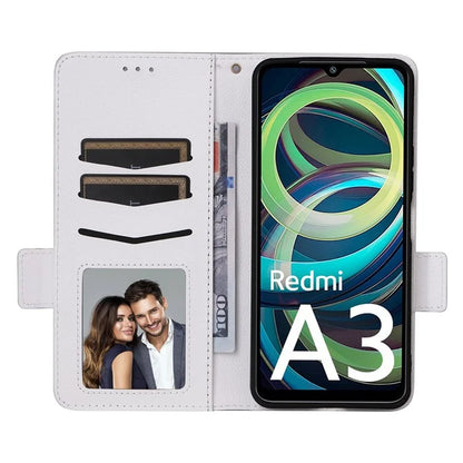 For Xiaomi Redmi A3 / Poco C61 4G Case with Hand Strap Litchi Texture Leather Wallet Phone Cover