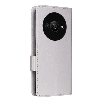 For Xiaomi Redmi A3 / Poco C61 4G Case with Hand Strap Litchi Texture Leather Wallet Phone Cover