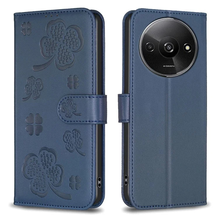 For Xiaomi Redmi A3 Case Lucky Clover Leather Flip Phone Cover