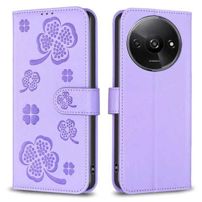 For Xiaomi Redmi A3 Case Lucky Clover Leather Flip Phone Cover