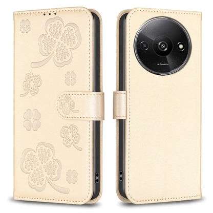 For Xiaomi Redmi A3 Case Lucky Clover Leather Flip Phone Cover