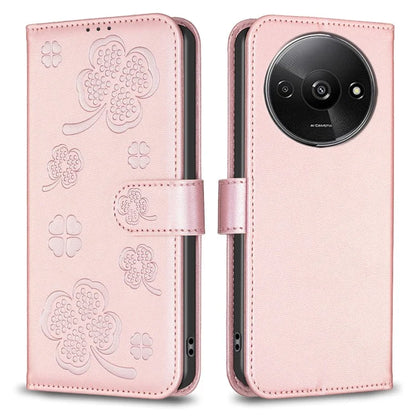 For Xiaomi Redmi A3 Case Lucky Clover Leather Flip Phone Cover