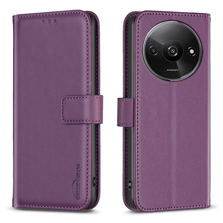 BINFEN COLOR BF17 For Xiaomi Redmi A3 Case Leather Folio Wallet Phone Cover