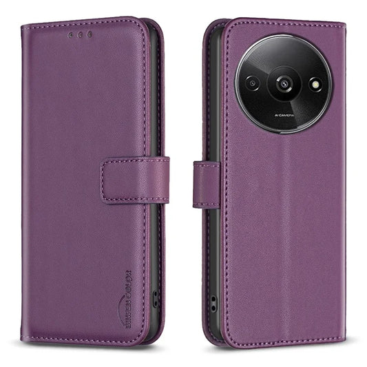BINFEN COLOR BF17 For Xiaomi Redmi A3 Case Leather Folio Wallet Phone Cover