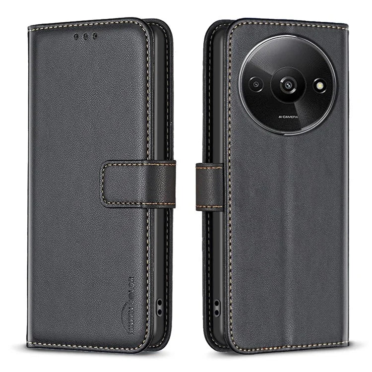 BINFEN COLOR BF17 For Xiaomi Redmi A3 Case Leather Folio Wallet Phone Cover