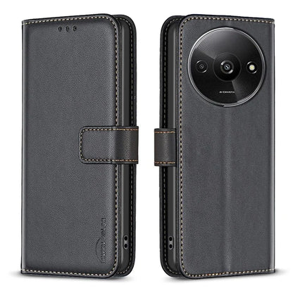 BINFEN COLOR BF17 For Xiaomi Redmi A3 Case Leather Folio Wallet Phone Cover