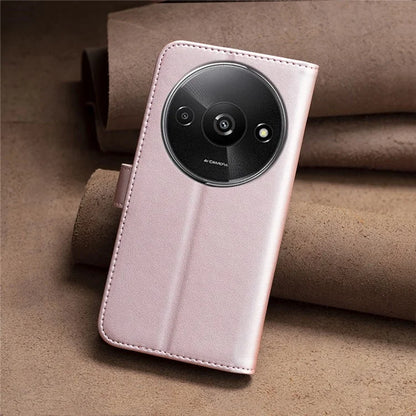 BINFEN COLOR BF17 For Xiaomi Redmi A3 Case Leather Folio Wallet Phone Cover