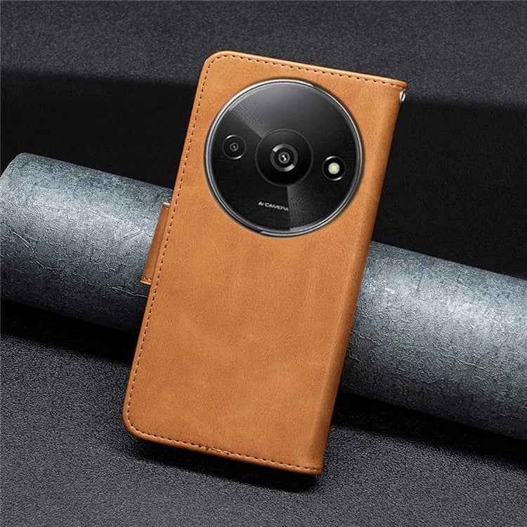 For Xiaomi Redmi A3 Case Leather Cover Adjustable Stand View Folio Flip Phone Cover