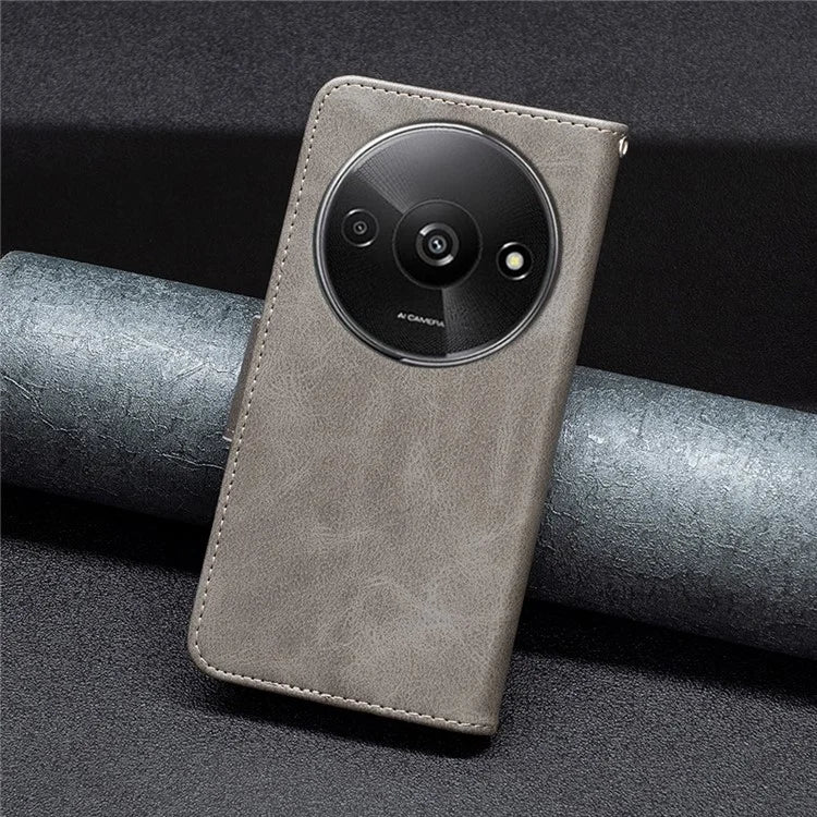 For Xiaomi Redmi A3 Case Leather Cover Adjustable Stand View Folio Flip Phone Cover