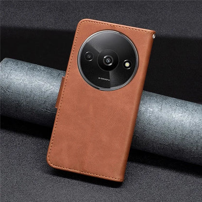 For Xiaomi Redmi A3 Case Leather Cover Adjustable Stand View Folio Flip Phone Cover