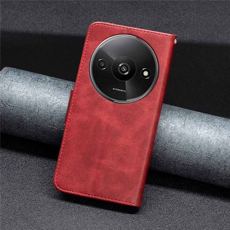 For Xiaomi Redmi A3 Case Leather Cover Adjustable Stand View Folio Flip Phone Cover