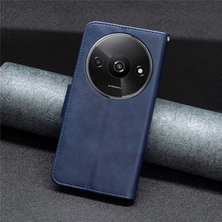 For Xiaomi Redmi A3 Case Leather Cover Adjustable Stand View Folio Flip Phone Cover