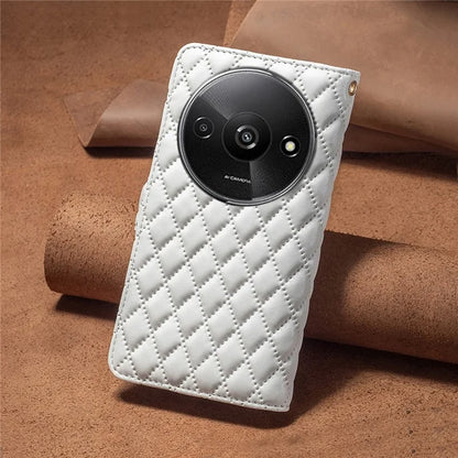 BINFEN COLOR BF Style-15 For Xiaomi Redmi A3 Case Zipper Flip Shockproof Leather Phone Cover