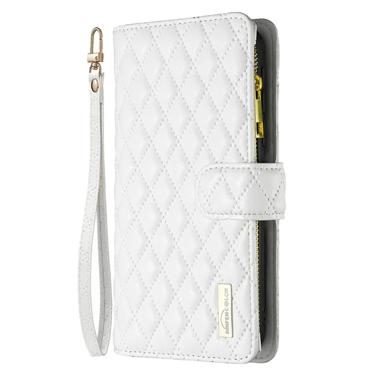 BINFEN COLOR BF Style-15 For Xiaomi Redmi A3 Case Zipper Flip Shockproof Leather Phone Cover