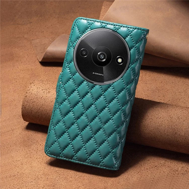 BINFEN COLOR BF Style-15 For Xiaomi Redmi A3 Case Zipper Flip Shockproof Leather Phone Cover
