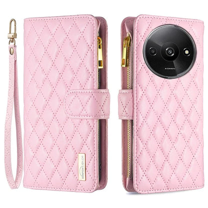 BINFEN COLOR BF Style-15 For Xiaomi Redmi A3 Case Zipper Flip Shockproof Leather Phone Cover