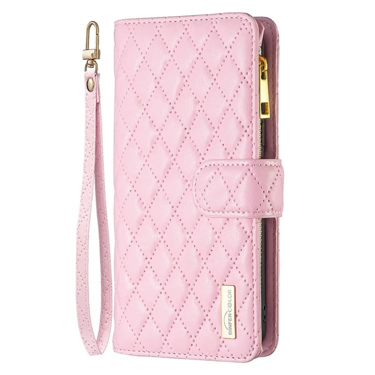 BINFEN COLOR BF Style-15 For Xiaomi Redmi A3 Case Zipper Flip Shockproof Leather Phone Cover