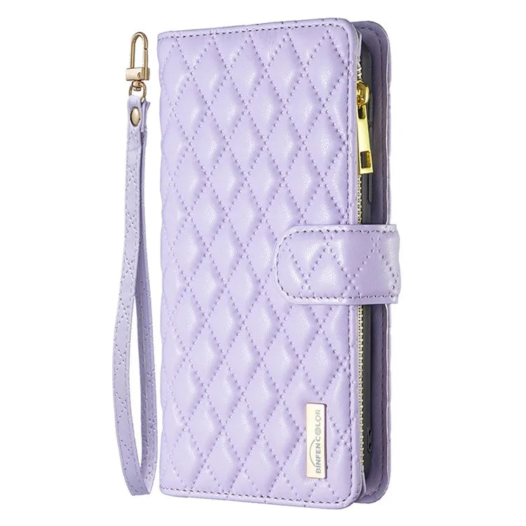 BINFEN COLOR BF Style-15 For Xiaomi Redmi A3 Case Zipper Flip Shockproof Leather Phone Cover