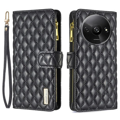 BINFEN COLOR BF Style-15 For Xiaomi Redmi A3 Case Zipper Flip Shockproof Leather Phone Cover