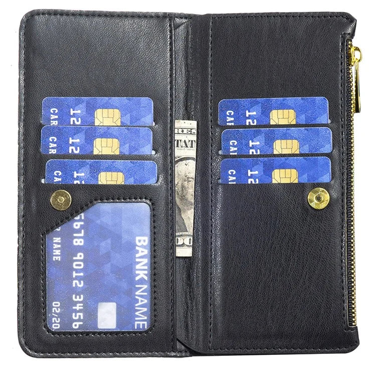 BINFEN COLOR BF Style-15 For Xiaomi Redmi A3 Case Zipper Flip Shockproof Leather Phone Cover