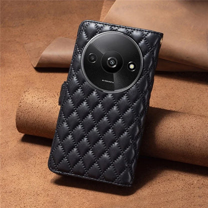BINFEN COLOR BF Style-15 For Xiaomi Redmi A3 Case Zipper Flip Shockproof Leather Phone Cover