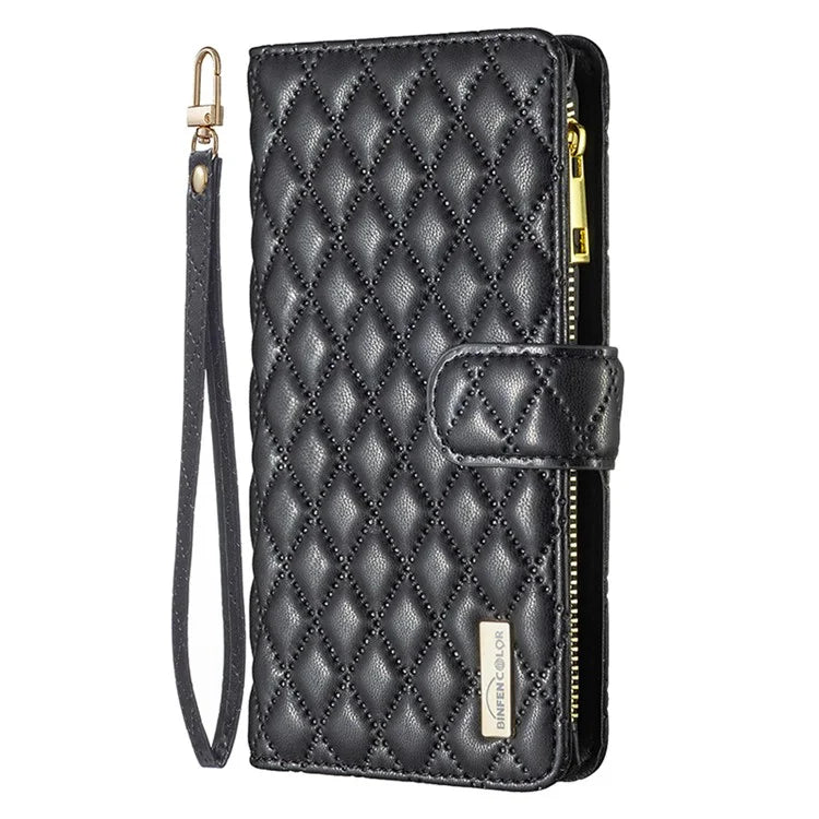 BINFEN COLOR BF Style-15 For Xiaomi Redmi A3 Case Zipper Flip Shockproof Leather Phone Cover