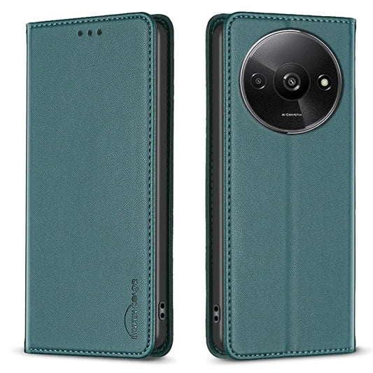 BINFEN COLOR BF18 For Xiaomi Redmi A3 Case PU Leather Magnetic Closure Flip Phone Cover