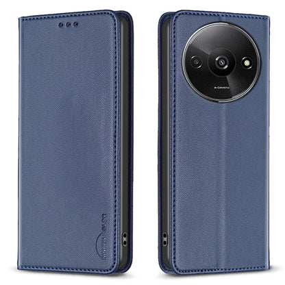 BINFEN COLOR BF18 For Xiaomi Redmi A3 Case PU Leather Magnetic Closure Flip Phone Cover
