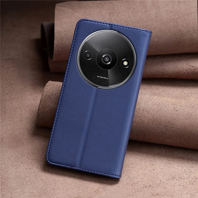 BINFEN COLOR BF18 For Xiaomi Redmi A3 Case PU Leather Magnetic Closure Flip Phone Cover