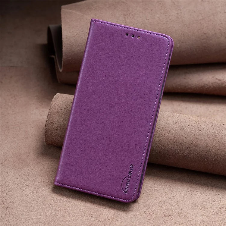 BINFEN COLOR BF18 For Xiaomi Redmi A3 Case PU Leather Magnetic Closure Flip Phone Cover
