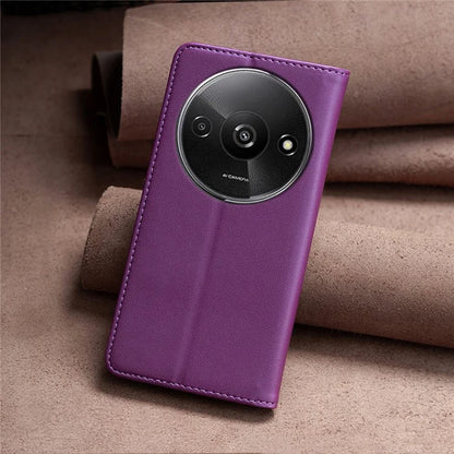 BINFEN COLOR BF18 For Xiaomi Redmi A3 Case PU Leather Magnetic Closure Flip Phone Cover