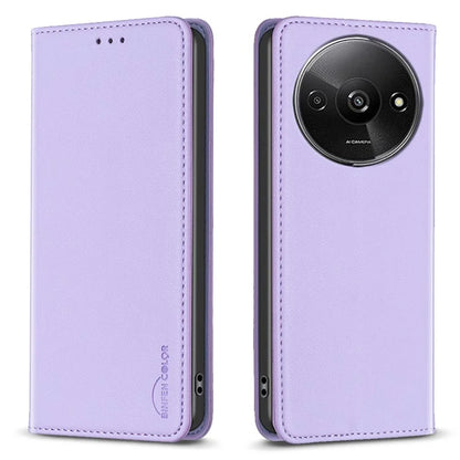 BINFEN COLOR BF18 For Xiaomi Redmi A3 Case PU Leather Magnetic Closure Flip Phone Cover