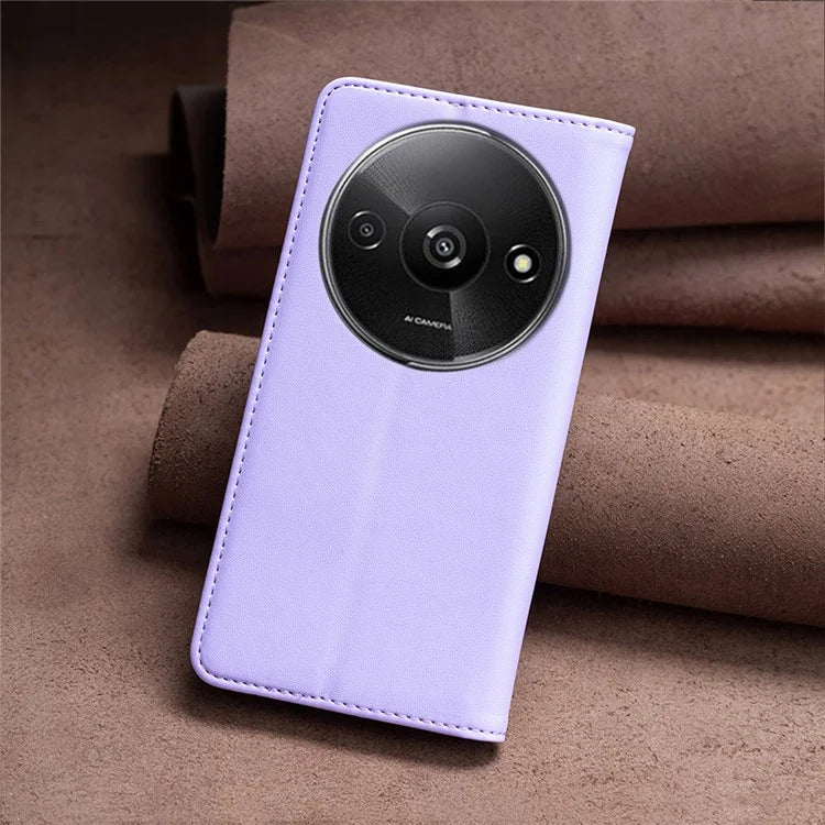 BINFEN COLOR BF18 For Xiaomi Redmi A3 Case PU Leather Magnetic Closure Flip Phone Cover