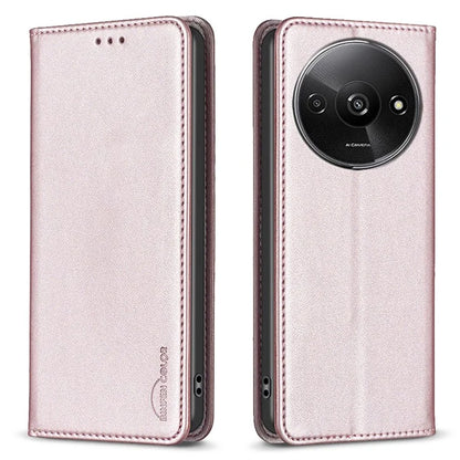 BINFEN COLOR BF18 For Xiaomi Redmi A3 Case PU Leather Magnetic Closure Flip Phone Cover