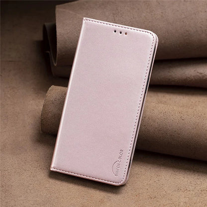 BINFEN COLOR BF18 For Xiaomi Redmi A3 Case PU Leather Magnetic Closure Flip Phone Cover